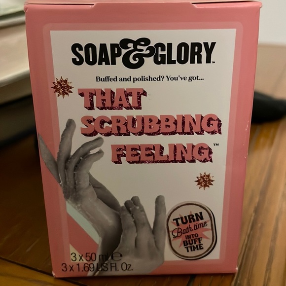 Soap & Glory Bath & Body Soap Glory That Scrubbing Feeling Set Of Three Body Scrubs New